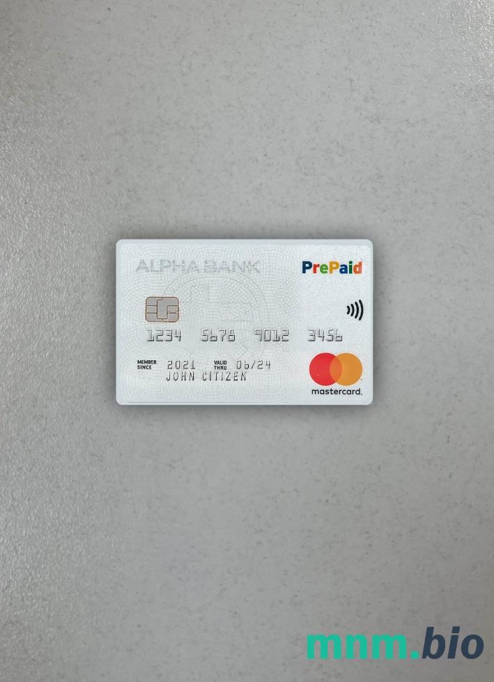 Greece Alpha bank mastercard VERSION 2 wygląd fotograficzny skan PSD + zdjęcie